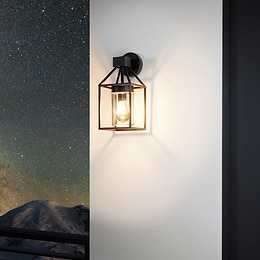 Eglo Trecate Black Outdoor E27 Wall Light IP44