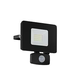 Eglo FAEDO 3 Black Motion Sensor LED Security Light 21W IP44