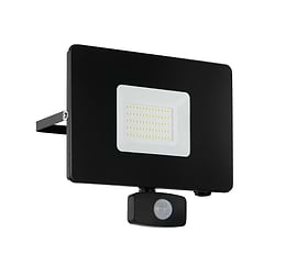 Eglo FAEDO 3 Black Motion Sensor LED Security Light 53W IP44