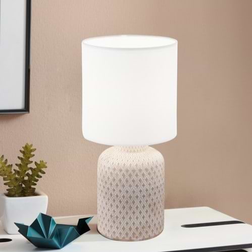 Eglo BELLARIVA White & Cream Boho Table Light
