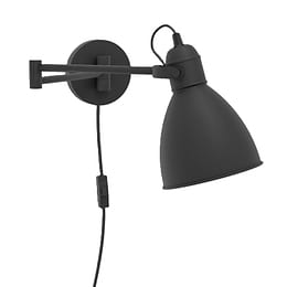Eglo San Peri Black E27 Wall Light