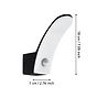 Eglo Fiumicino Black Outdoor LED Wall Light 3000K IP44 with Sensor