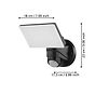 Eglo Pagino Black Outdoor LED Wall Light 5000K IP44 with Sensor