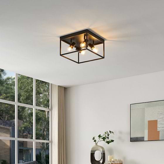Eglo Silentina Large Black E27 Ceiling Light