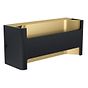 Eglo FELONICHE Matte Black & Gold Box Up Down Wall Light