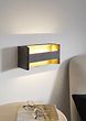 Eglo FELONICHE Matte Black & Gold Box Up Down Wall Light