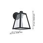 Eglo Mirandola Black Outdoor E27 Wall Light IP44