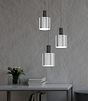 Eglo GOROSIBA Black Mirrored Triple Pendant Light 