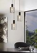 Eglo GOROSIBA Black Mirrored Triple Pendant Light 