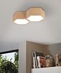 Eglo MIRLAS Wooden Hexagon Double Ceiling Light