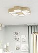 Eglo MIRLAS Wooden Haxagon 6 Lamp Ceiling Light