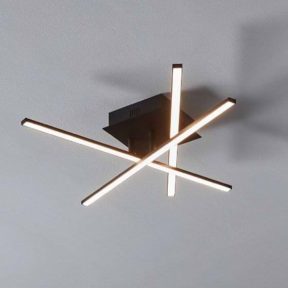 Eglo Lasana 3 Triple Black LED Wall/Ceiling Light 3000K