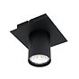 Eglo VALCASOTTO Black Cylindrical GU10 LED Spotlight 4.5W