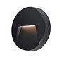 Saxby Severus Matt Black CCT round indirect IP65 2.8W Exterior Wall Light