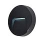 Saxby Severus Matt Black CCT round indirect IP65 2.8W Exterior Wall Light