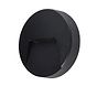 Saxby Severus Matt Black CCT round indirect IP65 2.8W Exterior Wall Light