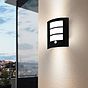 Eglo City Black Outdoor E27 Wall Light IP44 with Sensor