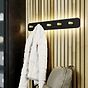 Eglo CIVITATE Black & Wood LED Coat Rack Wall Light 18W