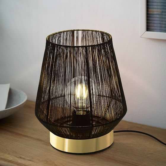 Eglo Escandidos Black Brass E27 Table Light