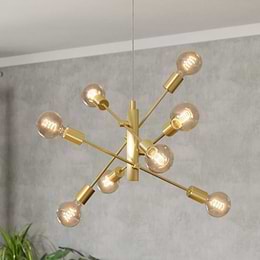 Eglo Gradoli 1 Brushed Brass E27 Pendant Light
