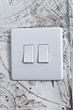 Lieber Silk White 2 Gang Intermediate Light Switch - Curved Edge