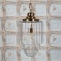 Soho Lighting Glasshouse Brass Clear Glass Schoolhouse Hallway Pendant Light