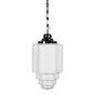 Soho Lighting Glasshouse Nickel Opal Art Deco Schoolhouse Hallway Pendant Light