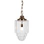 Soho Lighting Glasshouse Brass Clear Glass Schoolhouse Hallway Pendant Light