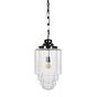 Soho Lighting Glasshouse Nickel Clear Schoolhouse Hallway Pendant Light