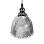 Soho Lighting D'Arblay Nickel Scalloped Prismatic Glass Dome French Style Stairwell Pendant Light