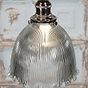 Soho Lighting D'Arblay Nickel Scalloped Prismatic Glass Dome French Style Stairwell Pendant Light