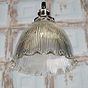 Soho Lighting D'Arblay Nickel Scalloped Prismatic Glass Dome French Style Stairwell Pendant Light