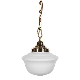 Brass Opaque Pendant Light