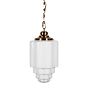 Soho Lighting Glasshouse Polished Brass Opal Art Deco Schoolhouse Hallway Pendant Light