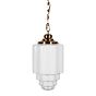 Soho Lighting Glasshouse Polished Brass Opal Art Deco Schoolhouse Hallway Pendant Light