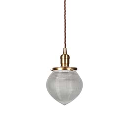  The Hollen Acorn Brass prismatic glass pendant - The Schoolhouse Collection