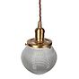 Soho Lighting Hollen Acorn Lacquered Antique Brass Prismatic Glass Arts and Crafts Style Pendant Light