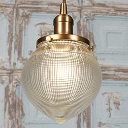 The Hollen Acorn Brass prismatic glass pendant - The Schoolhouse Collection