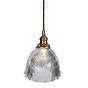 Soho Lighting D'Arblay Lacquered Antique Brass French Style Scalloped Prismatic Glass Dome Pendant Light