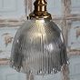 Soho Lighting D'Arblay Lacquered Antique Brass French Style Scalloped Prismatic Glass Dome Pendant Light