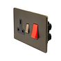 Soho Lighting Bronze 45A Cooker Control Unit Black Inserts Screwless