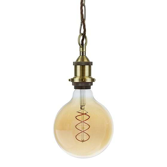 Soho Lighting Antique Brass Decorative Bulb Holder with Chain