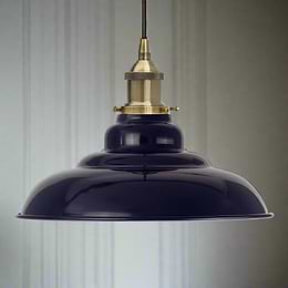 Navy Blue Vintage Pendant Light