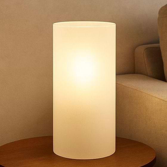 Eglo GEO White Opal Glass Cylinder Table Lamp