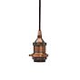 Soho Lighting Antique Copper Decorative Bulb Holder with Black Round Cable