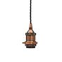 Soho Lighting Antique Copper Decorative Bulb Holder with Black Twisted Cable