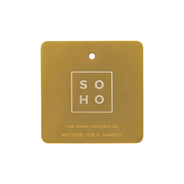 Soho Metal Finish Sample Antique Gold