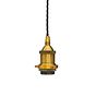 Soho Lighting Antique Gold Decorative Bulb Holder with Black Twisted Cable