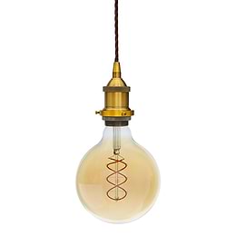 Antique Gold Exposed Bulb Pendant Light