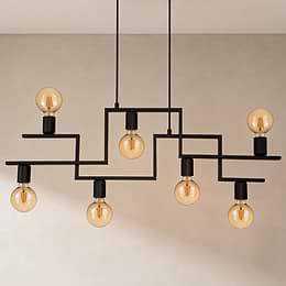 Eglo FEMBARD Black 7 Lamp Frame Pendant Light
